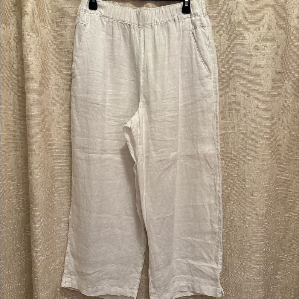 Cynthia Rowley White Wide Leg LinenPants